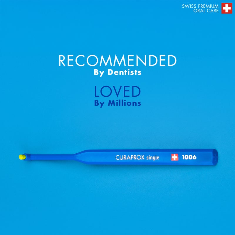 CURAPROX CS 1006 Soft Single Tuft Toothbrush I 1006 CUREN® Bristles for Precise & Gentle Plaque Removal | Promotes Healthier Gums and Teeth, Perfect for Detail Brushing, Single Pack - Image 5